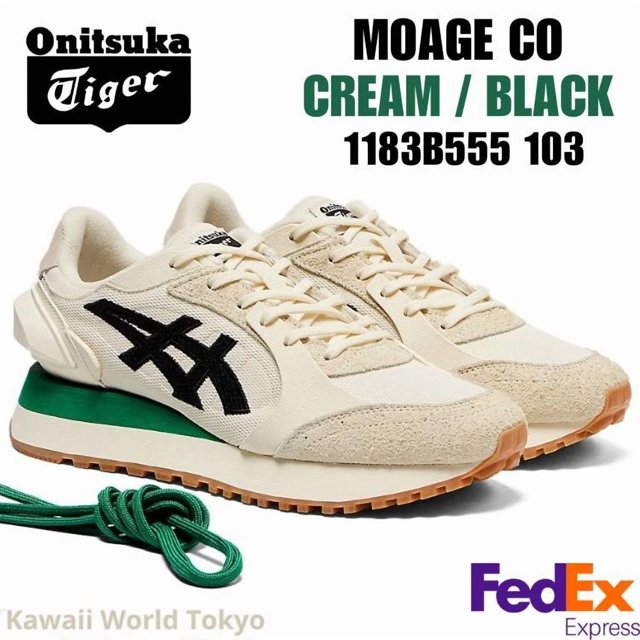 Onitsuka Tiger MOAGE CO CREAM / BLACK 1183B555 103 UNISEX NEW! F/S