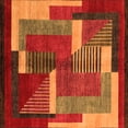 thumbnail image 1 of Ahgly Company Indoor Square Oriental Orange Modern Area Rugs, 4' Square, 1 of 4