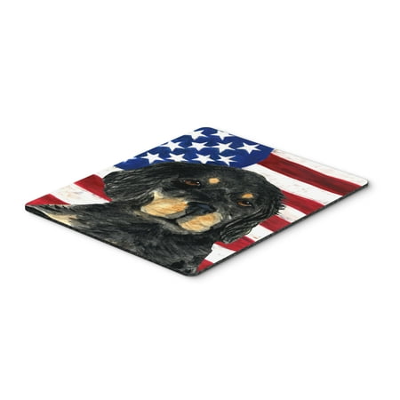 USA American Flag with Gordon Setter Mouse Pad, Hot Pad or Trivet