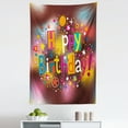 thumbnail image 1 of Floral Tapestry, Colorful Fun Graphic Lettering with Stars Dots Daisies on a Blurred Background, Fabric Wall Hanging Decor for Bedroom Living Room Dorm, 5 Sizes, Multicolor, by Ambesonne, 1 of 1