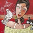 thumbnail image 4 of Geraldine Bandiziol 20x20 Black Modern Wood Framed Wall Art Titled - Peace and Love, 4 of 6