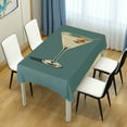 thumbnail image 4 of Yayeee Tablecloths 60" x 60" Rectangle Wrinkle Resistant Party Table Cover, Beige Martini, 4 of 8