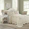 thumbnail image 7 of Modern Heirloom Felisa Cream/Pink Floral Embroidered Bedspread, King, All Ages, 7 of 7