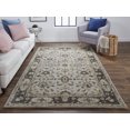 thumbnail image 4 of 8' X 11' Gray Ivory And Taupe Wool Floral Tufted Handmade Stain Resistant Area Rug, 4 of 5