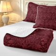 thumbnail image 4 of Homewish Vintage Tree Of Life Quilt King,Rustic Western Aztec King Coverlet Set,Red,Black Reversible,3 Pieces, 4 of 7