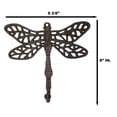 thumbnail image 2 of Set Of 2 Rustic Cast Iron Dragonfly with Scrollwork Filigree Wings Wall Hooks, 2 of 10
