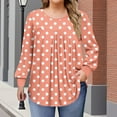 thumbnail image 2 of aidice Women Plus Size Tunic Tops to Wear with Leggings Ruched Loose Long Sleeve Crewneck Fall Casual Tops, 2 of 6