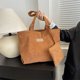 thumbnail image 3 of Bolso de mano de pana para mujer Bolso de hombro de invierno con monedero Bolso hobo (marrón), 3 of 7