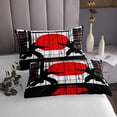 thumbnail image 3 of Erosebridal Japanese Taekwondo Coverlet Set Queen, Tokyo Warrior Bed Set, Geometric Bedding Set, Microfiber Room Decor, 3pcs, 3 of 6