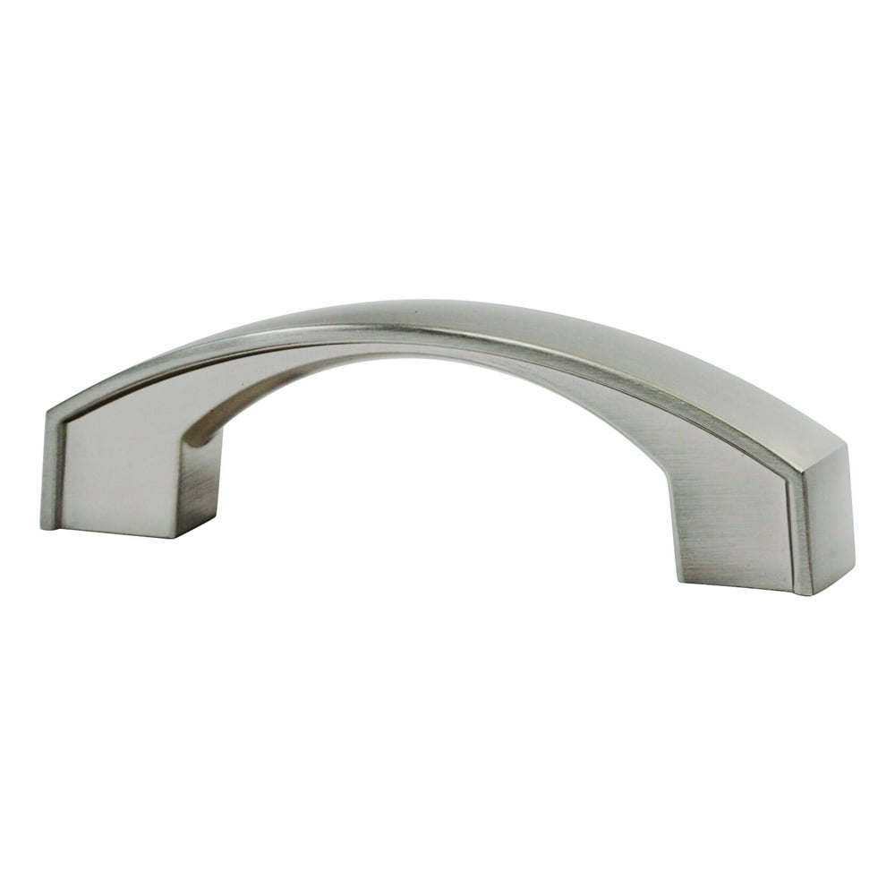 25 Pack Bow Style 3" Center To Center Brushed Nickel Hardware