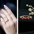 thumbnail image 3 of Rosec Jewels Pink Tourmaline Wedding Half Eternity Band Ring, 10K Yellow Gold, US 9.00, 3 of 9