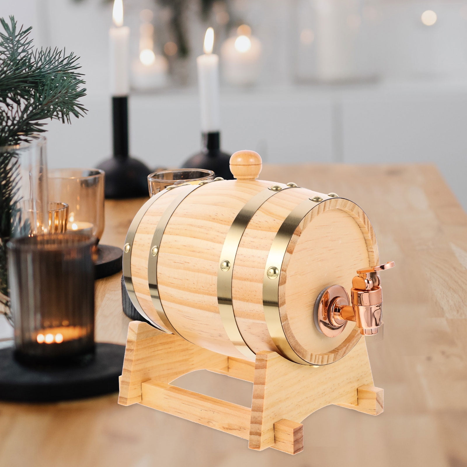 Whiskey Barrel Decanter Personalized Oak Whiskey Aging Barrel - 1-2 Liter Mini Cask For Home Oak Barrels For Aging