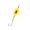 Yellow, variant on Inline Spinner Fishing Lure 7 2 cm 3 5 g Sequin Rotating Spoon with Treble Free Single Hook for Bass Perch and Trout