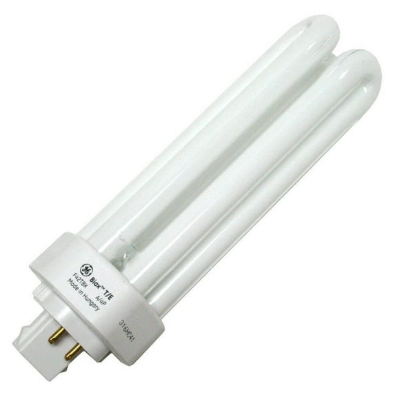 GE 97634 (6-Pack) F42TBX/830/A/ECO 42-Watt Energy Smart Ecolux Triple Tube Compact Fluorescent Light Bulb, 3000K, 3200 Lumens, 82 CRI, T4 Shape, 4-Pin GX24q-4 Base
