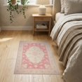 thumbnail image 3 of ODIKA 2'x3' Washable Doormat Non-Slip, Low Pile Bathroom Oushak Delicate Edging Rectangular Vintage Border Boho for Entryway, Kitchen, Laundry Room, 3 of 7