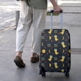 thumbnail image 3 of DarkBlue Cartoon Dinosaurs Astronauts Pattern Luggage Cover Fashion Suitcase Cover Baggage Covers Fit 25-28 Inch Luggage (Go Travel), 3 of 5