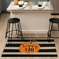 thumbnail image 6 of Fall Thanksgiving Pumpkin Kitchen Rugs Set of 2,Stripe Harvest Floor Mats and Rugs Non Skid Washable for Kitchen Home Decor,Autumn Farmhouse Decorations and Accessories (17"x47"+17"x30"), 6 of 6