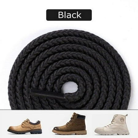 

1 Pair Round Shoe Laces For Martin Shoes Sneakers Shoelaces Solid Boots Shoelace Solid Weaving Wear-resistant Shoestring