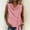 Pink, variant on Women's Sleeveless V-Neck Casual Summer Top, Solid Color Slim Fit