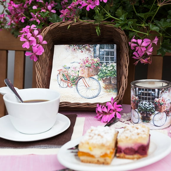 Paper Napkins Flower Bike