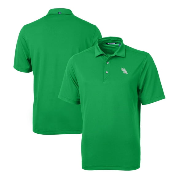 Men's Cutter & Buck Kelly Green North Texas Mean Green Virtue Eco Pique Recycled Polo