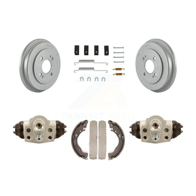 Transit Auto Rear Coated Brake Drum Shoes Spring and Cylinders Kit for Car 2010-2014 Honda Insight KGN-100105