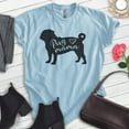 thumbnail image 2 of Pug Mama T-shirt, Unisex Women's Shirt, Pug Owner, Best Dog Mama Gift, Heather Light Blue, XX-Large, 2 of 6