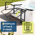 thumbnail image 2 of YUSAZENS Support de Couverture de Piscine en Aluminium pour Spa avec Ressort à Gaz Simple, Épaisseur Réglable 27,75 Pouces L x 26 Pouces L Support de Couverture de Piscine Noir, 2 of 7