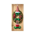 thumbnail image 2 of Neoyler Christmas Door Cover Hanging Christmas Decorations Long Lasting Polyester Door Curtain with Festive Bow Tie Print Easy Hang for Indoor Outdoor Entryway Multicolor 35.4x70.9in, 2 of 6