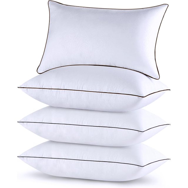 Bed Pillows Set of Cooling & Supportive Full Pillows with Down Alternative Filling for Side and Back Sleepers Hotel Quality