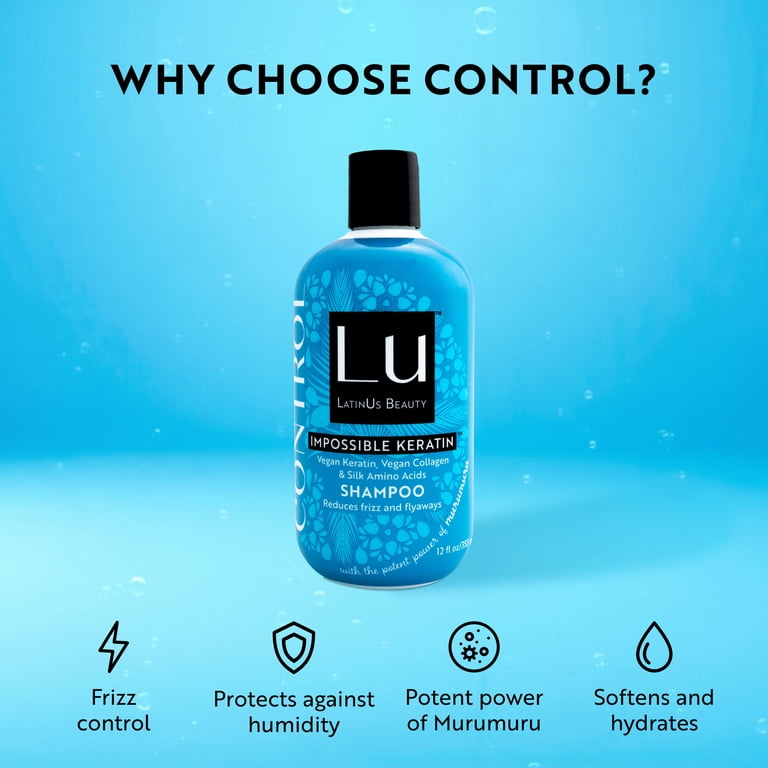 Lu by LatinUs Beauty Control Shampoo, Frizz Free, 12 fl oz