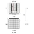 thumbnail image 3 of Dextrus 16 Pcs Metal Panel Decorative Garden Fence 32 inch Tall Multi-Purpose Indoor and Outdoor Animal Barrier Pet Dog Fence with Door for Yard Patio, 3 of 6