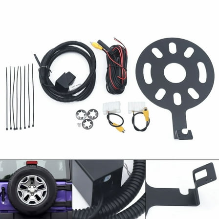 Backup Camera Mount for Jeep Wrangler JK 2007-2017 Rear View Spare Tire Kit 170° Trouble-free Installation