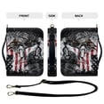 thumbnail image 4 of ZUXONGSY Wolf American Flag Print Bible Cover for Men Women Leather Bible Bag Large Bible Case with Sturdy Handle and Shoulder Strap Lightweight Bible Protective Carrier Portable Journal Case, L, 4 of 6