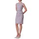 thumbnail image 4 of Vestido sin mangas de tweed para mujer Inspire Chic, con cuello barco, vestido de oficina tipo sheath, 2XL, púrpura y rosa, 4 of 5