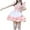 Pink, variant on French Maid Dress Pure Maid Uniform Suit Short Sleeve Square Neck Dress