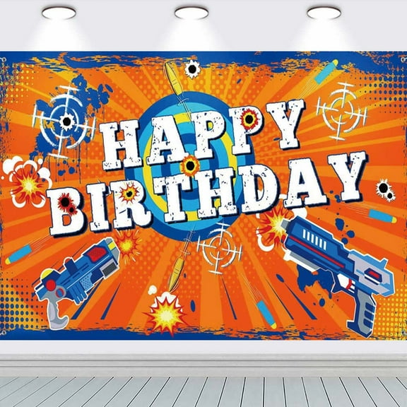 Nerf Taspestry Wall Decor school Background Backdrop Party Supplies Banner Poster Decor Decorations