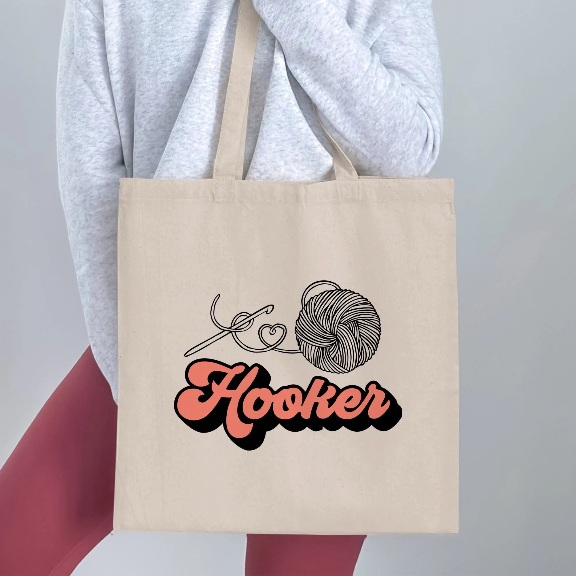 Crocheter Gift, Crocheting Yarn Tote Bag, Project Bag, Gift for Crocheter, Hobby Craft Bag