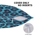 thumbnail image 5 of Multi-Size Linen Sofa Pillow Cover Invisible Zipper Open And Close Strong Use For Sofa Chair Garden Sofa Car Animal Skin Print Style Darkturquoise_1 18"X18", 5 of 8