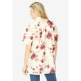 thumbnail image 5 of Woman Within Plus Size Short-Sleeve Peachskin Button-Front Shirt, 5 of 6