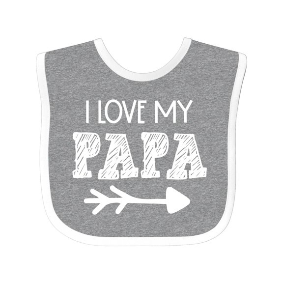 Inktastic I Love My Papa with Arrow Boys or Girls Baby Bib