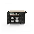 thumbnail image 6 of Homestyles Mobile Kitchen Island Cart with Wood Drop Leaf Breakfast Bar in Black, 6 of 13