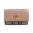 thumbnail image 1 of Pre-Owned GUCCI Key Case GG Marmont Supreme Canvas Leather Pink x Brown Men's Women's... (Good), 1 of 5