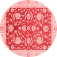 thumbnail image 1 of Ahgly Company Indoor Round Oriental Red Traditional Area Rugs, 5' Round, 1 of 4