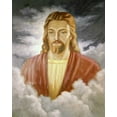 thumbnail image 2 of Bianchini, Vittorio 26x32 White Modern Wood Framed Museum Art Print Titled - Portrait of Jesus, 2 of 4