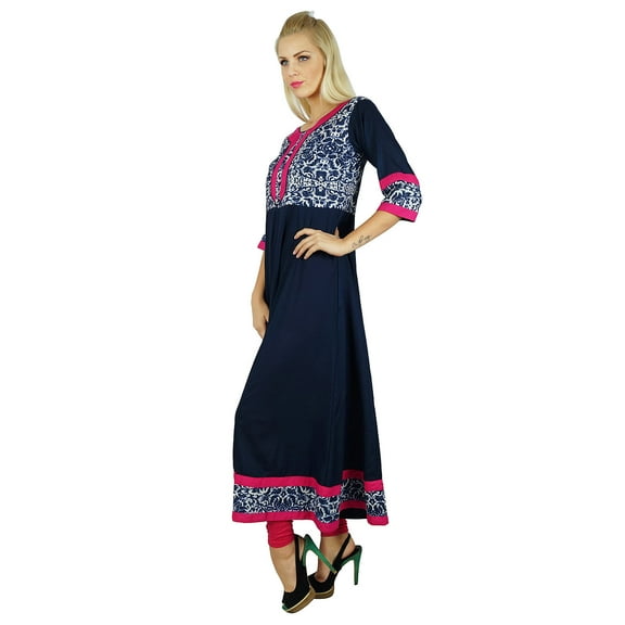 Bimba Women Long Dress Classic A Line Cotton custom Kurti Anarkali Blouse