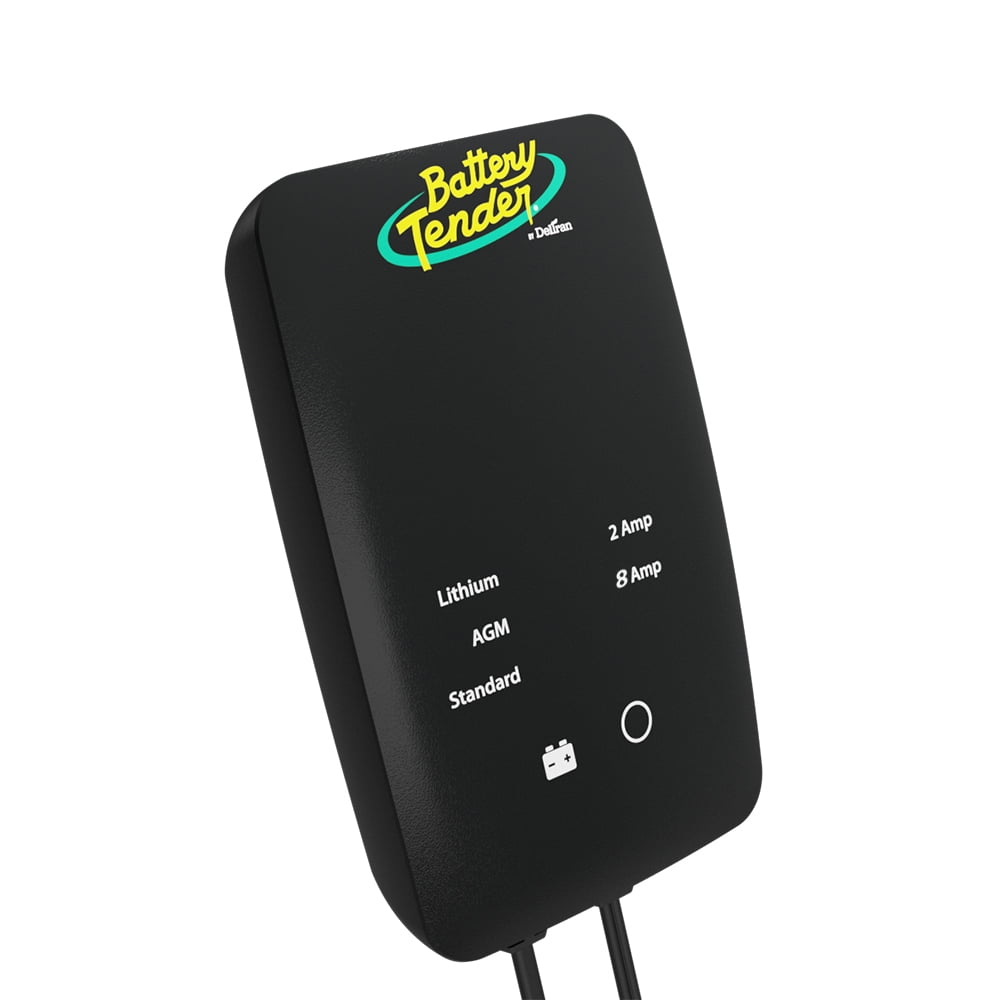Battery Tender 8 AMP 12V Battery Charger and Maintainer - Automotive Switchable 8 AMP / 2 AMP - Selectable Chemistry Standard Lithium AGM - Cars SUVs Trucks and Boats - 022-0337-DL-WH
