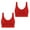Red, variant on Girls Sports Bra Women Seamless Bra Feature V-Neck Push-up Bra Style W-1769 Purple S
