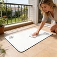 thumbnail image 6 of Pet Feeding Mat, Absorbent Diatomite Dog Mat for Food and Water Bowl, No Spill Quick Dry Dispenser Mat, Easy Clean Cat Bowl Placemat Tray for Messy Drinkers, 19.7"x31.5", White, 6 of 6