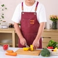 thumbnail image 6 of Chef Apron for Men Women Canvas Aprons with 3 Pockets Cross Back Resistant Work Apron for Cooking, 6 of 6